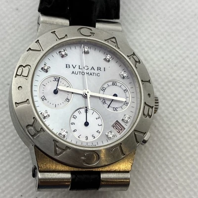 Bvlgari Diagono Watch Diamond MOP Dial Chronograph Automatic Unisex  36mm Swiss - Image 1 of 4