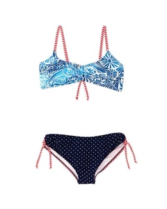 Azul Swimwear American Dream 2Pc Bikini Blue 4 - Picture 1 of 3