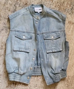 Women's blue jean sleeveless vest Medium - Picture 1 of 7