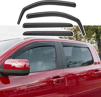 Side Window Visor Deflector Visor Trim Cover For 2007-2021 Toyota Tundra CrewMax - Image 1 of 4