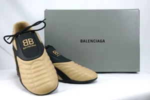 Balenciaga ZEN SNEAKER MATT LEDER Turnschuhe in beige und schwarz, Gr. 43 gebraucht - Bild 1 von 10
