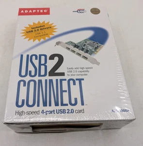 A) Adaptec AUA-4000A USB2Connect 4-Port USB 2.0 NEW - Zdjęcie 1 z 2