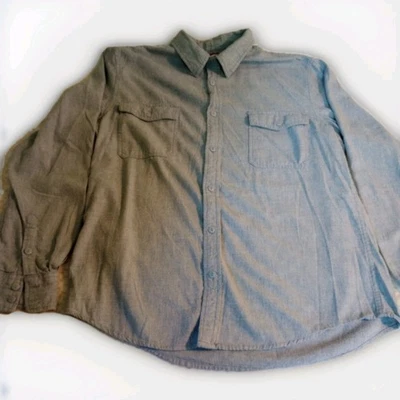 Arizona Jean Co. Camisa para hombre talla XL manga larga con botones gris oscuro Foto 1 de 4