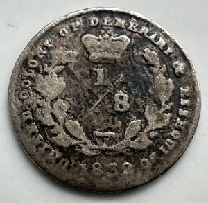 1832 Essequibo & Demerary 1/8 Guilder William IV Scarce Silver Coin - Picture 1 of 2