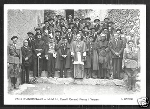 Andorra rppc Consell General Council Prince Costume Claverol 60s - Picture 1 of 1