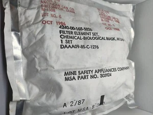 M13A2 Chemical-Biological Gas Mask Filter Element Set of Two (2) Made in USA - Picture 1 of 2