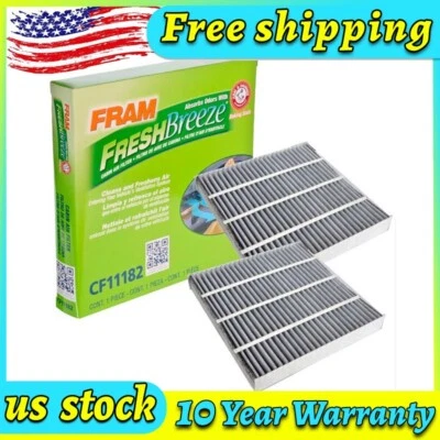 Par de filtros de aire de cabina Fram Fresh Breeze para Honda Civic CR-V HR-V 2016 2017-2021 Foto 1 de 4