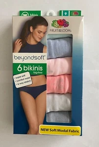 Fruit of the Loom Beyondsoft 6 Bikinis size 9 (2X) - Picture 1 of 2