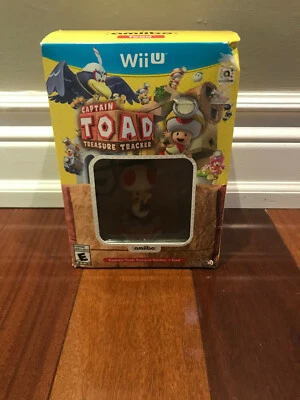  Captain Toad Treasure Tracker + Toad Amiibo Nintendo Wii U 2014 DAMAGED BOX NEW - Image 1 of 4