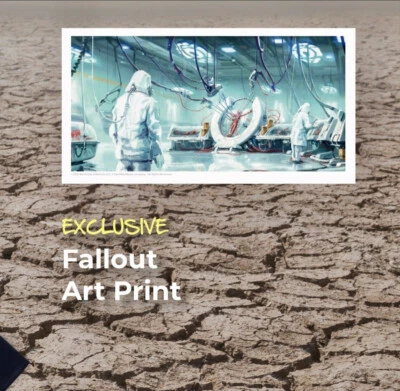 FALLOUT LITHOGRAPH "The Institute" 12.5”x 6” Attack Theme Loot Crate Loot Gaming - Image 1 of 4