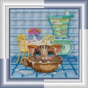 Hágalo usted mismo Kit de bordado de cuentas "¡Delicioso!" 5.9"x5.9" / 15.0x15.0 cm, Abris Art - Imagen 1 de 5