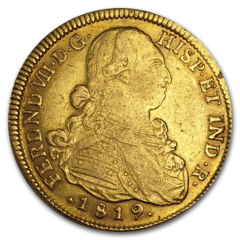 1808-1820 Colombia Gold 8 Escudos Ferdinand VII XF - SKU#175086 Cover