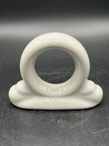 Vintage NOS Fiesta Napkin Ring White FiestaWare Ceramic Holder Retired - Picture 1 of 4