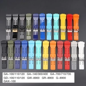 For Casio G-Shock G Shock G-8900 GA-100/110/120/130 Silicone Watch Band Strap - Picture 1 of 20