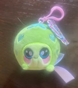 SQUEEZAMALS,SQUEEZE ME 3" PELUCHE CLIP-ON NUOVO CON ETICHETTA VIOLA CONIGLIETTO & BUG - Foto 1 di 5