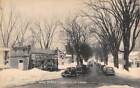 LAKEVILLE, SALISBURY, CT ~MAIN ST IN WINTER STORES CARS COLLOTYPE PUB 1940s     