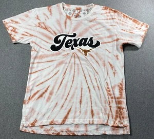 Pressbox Women's Texas Longhorns T Shirt Tie Dye Short Sleeve Size L - Picture 1 of 3