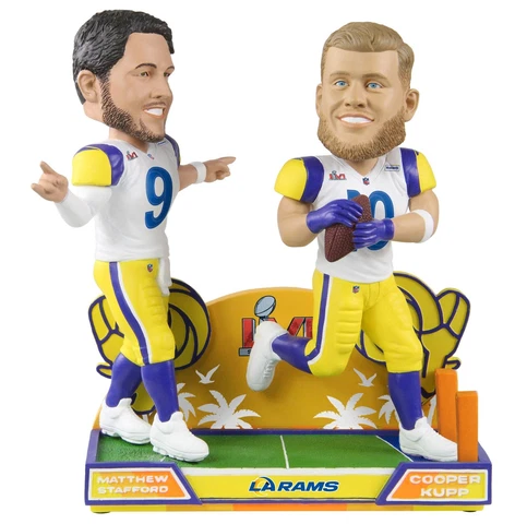 Matthew Stafford Cooper Kupp Los Angeles Rams Game-Winning Touchdown Bobblehead Cover