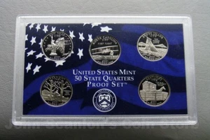 Juego de 5 monedas de Estados Unidos 2001 a prueba revestidas (sin caja) - Imagen 1 de 2