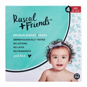 Rascal + Friends Premium Diapers, Size 4, Choose Your Count
