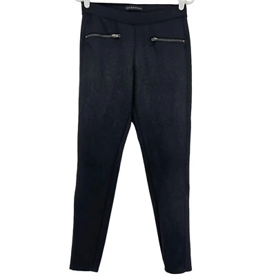 Rock & Republic Women's Stretch Metallic Black Leggings Size M Pull-on Mid Rise - Image 1 of 4