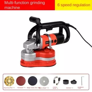 Hand-held Three-head Dust-free Sander Floor Grinder Edges Concrete Walls - Picture 1 of 17