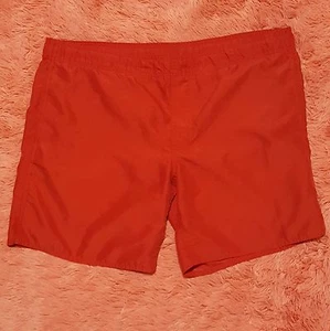 Free Country Sz L Board Shorts Mens Swim Trunks Red Drawstring Waist 4 Pockets - Picture 1 of 4