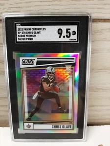 🔥CHRIS OLAVE RC - SGC 9.5 **Silver Prizm** 2022 Chronicles Score Premium #SP378 - Picture 1 of 7