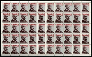 Canada Stamps — Full Pane of 50 — 1975, Alphonse Desjardins #661 — MNH - Picture 1 of 1