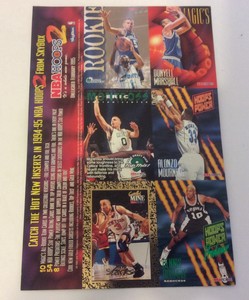 1994-95 NBA Hoops 2 Basketball Uncut Promo Sheet Rodman Mourning Kidd
