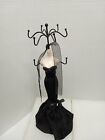 JEWELRY HOLDER MANNEQUIN in BLACK EVENING Sequened DRESS - 15" TALL