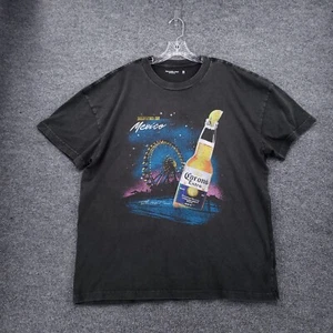 Abercrombie & Fitch T Shirt Mens 2XL XXL Black Soft A&E Tee Corona Extra Beer - Picture 1 of 8