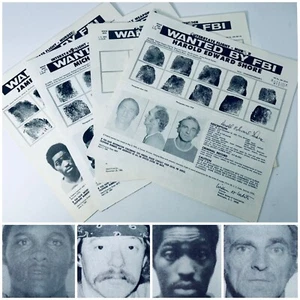 4 Original FBI Gesuchte Poster Original! - Bild 1 von 16