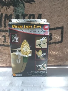 Commercial Christmas Hardware White Gutter & Shingle Deluxe Light Clips 50 PACK - Picture 1 of 9