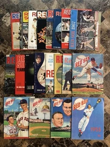 Boston Red Sox 20 Yearbook Lot: 1955 56 57 58 59 60 61 62 63 63 64 65 66 67-74 - Picture 1 of 13