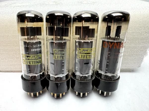 (4) Realistic (RFT?) 6CA7/EL34 Quad. Halo. Dimple top. Germany. Test Matched (B) - Picture 1 of 8