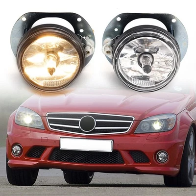 PAIR Fog Light Lamps For Mercedes Benz W204 W216 R230 W164 W251 AMG 06-14 F Foto 1 de 4