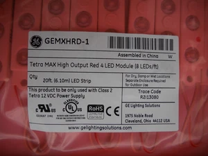 GEMXHRD-1 Tetra MAX Red 4 LED Module ( 8 LEDs/ft )  4- 20 ft. Strips Free Ship - Picture 1 of 4