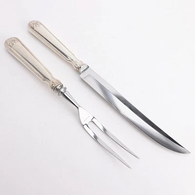 Shell & Thread (1905) by Tiffany & Co Sterling Silver 10.5" Carving Set No Monos - Image 1 of 4