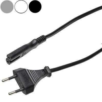 TRANSMEDIA Eurokabel Stromkabel 2 polig Radio Kleingeräte Netz kabel Eurostecker 2 3 5 10 m