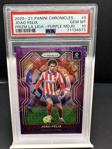 Chronicles Soccer Joao Felix Purple Mojo Prizm #9 2020 PSA 10 - Imagen 1 de 2