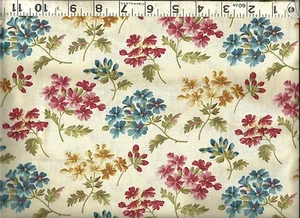 Quilting Treasures ~ Fairfield Floral on Creme ~ 100% Cotton Quilting Fabric BTY - Picture 1 of 1