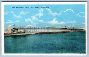 ANTIGUA POSTAL BASE SUBMARINA SAN PEDRO CALIFORNIA CA 1920 - Imagen 1 de 2