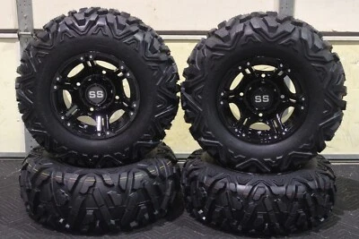 POLARIS RANGER 500 25" QUADKING ATV TIRE & VIPER BLK WHEEL KIT POL3CA BIGGHORN - Image 1 of 4