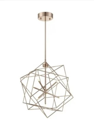 Lite Source LS-19855 Stacia 7 Lt LED  21" W LED Abstract Chandelier, French Gold - Image 1 of 4