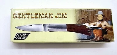 全新 Frost Flying Falcon Gentleman Jim 人造木柄小刀 15-317RW — 第 1/4 张图片