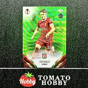 TOPPS CROMO UEFA 2023-24 BEN DOAK RC/399 REFRACTOR ONDA VERDE Liverpool - Imagen 1 de 2