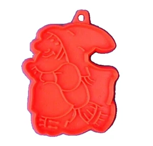 Hallmark COOKIE CUTTER Halloween Vintage WITCH Riding BROOM Orange Holiday HARD - Picture 1 of 2