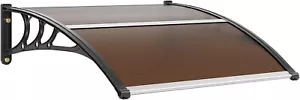 VEVOR Window Door Awning Canopy 40" x 40", UPF 50+ Polycarbonate Window Awning - Picture 1 of 7