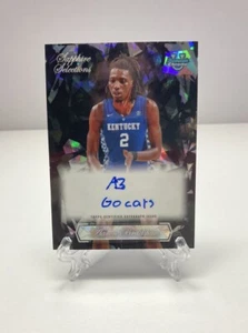 2023-24 Bowman U Aaron Bradshaw Sapphire Selections Black Refractor Auto RC #/10 - Picture 1 of 7